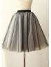 Black Tulle Ivory Lining Knee Length Skirt Black Tulle Ivory Lining Knee Length Skirt